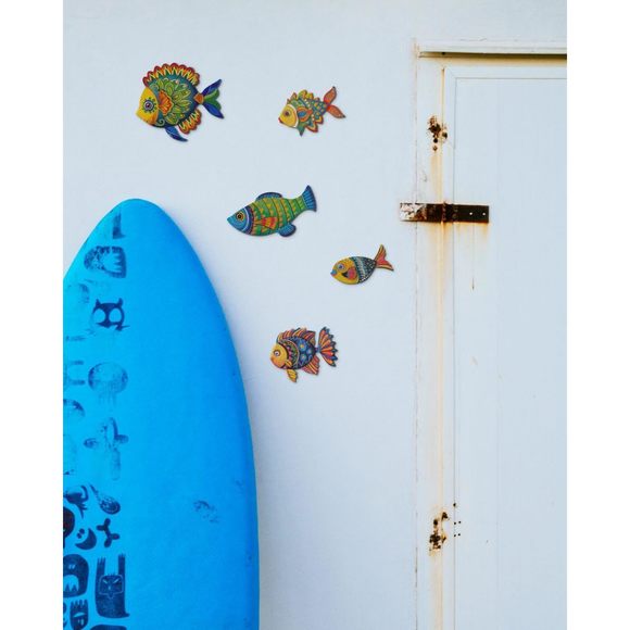 5 Pcs Wooden Fish Wall Decor Beach Nautical Coastal Theme Fish Wall Sculpture😚 - Picture 7 of 7